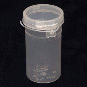 120 ml PP, High Profile, Custody Hinged Vial with Break Off Arrow & Custody String