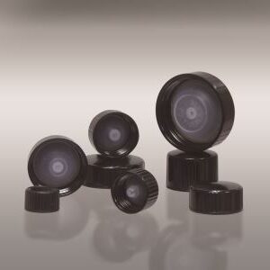 13mm Black Phenolic Screw Cap with Polycone lined closure