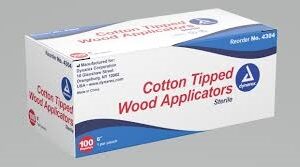 Dynarex cotton tipped wooden applicators.