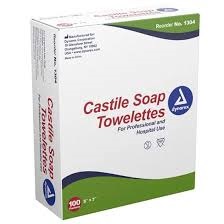 Dynarex castile soap towellette.